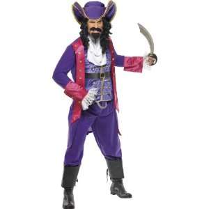  Smiffys Captain Hook Costume, Purple, With Jacke (33013M 