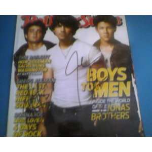  Rolling Stone Magazine Mag Hand Signed By The Jonas Brothers (All 3