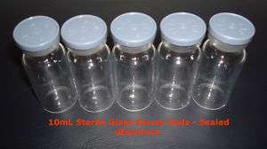 Sealed Sterile 10mL Glass Serum Vials EZ Mixing!  