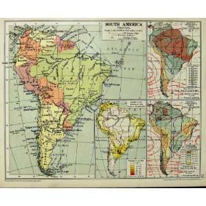 1935 Map South America Australia New Zealand Weather: Home 