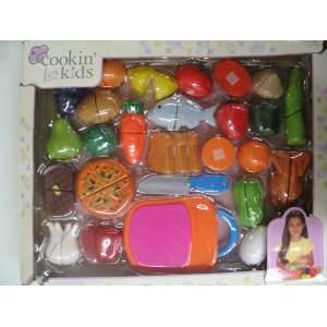  Cooking for Kids 51 Piece Food Cutting Set: Toys & Games