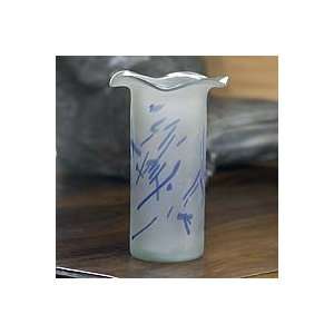  NOVICA Blown glass vase, Blue Caress Home & Kitchen