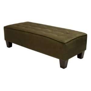 Carolina Accents Bryan Tufted Upholstered Bench Moss Green, Moss Green 