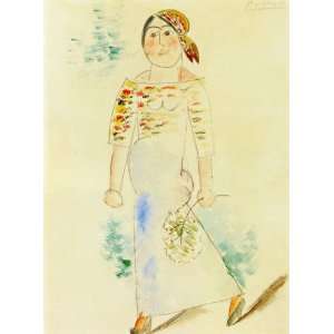  Oil Painting: Catalan Woman: Pablo Picasso Hand Painted 