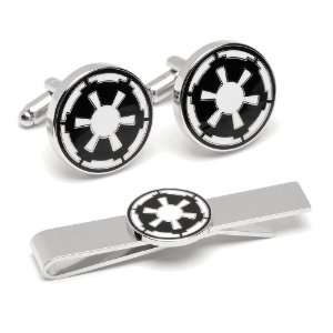  Star Wars Imperial Empire Symbol Cufflinks and Tie Bar 