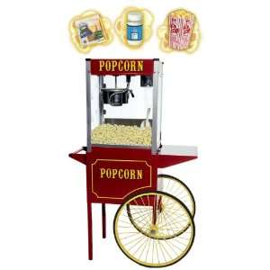   Pop 6 Ounce Popper Popcorn Machine and Cart Kit