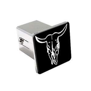  Steer Skull   Cattle Cowboy   Chrome 2 Tow Trailer Hitch 