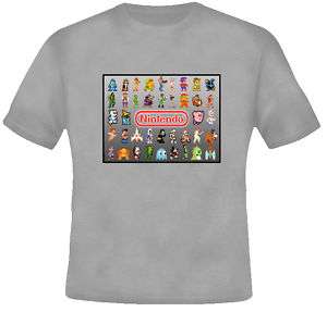 Retro Nintendo Characters T Shirt  