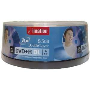  Imation Dual Layer DVD+R 8X 8.5GB 25 Pack Electronics