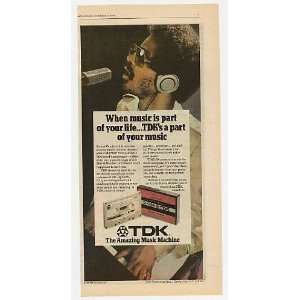  1979 Stevie Wonder TDK Cassette Tape Print Ad (Music 