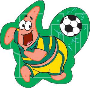 Sponge Bob Squarepants Patrick Playing Soccer Patch  