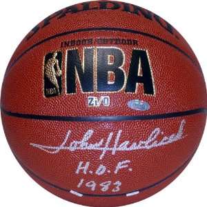  John Havlicek Autographed Indoor/Outdoor Basketball with 