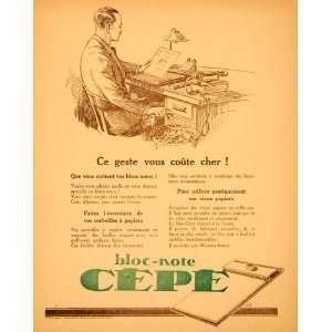  1925 Lithograph Ad Bloc Note Cepe Peloissier 6 Rue Barreme 