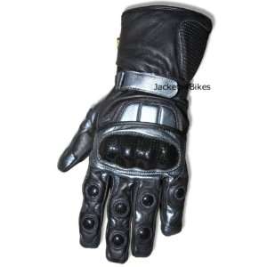  NEW MENS MOTORCYCLE KEVLAR LEATHER GM BLACK Gloves M 