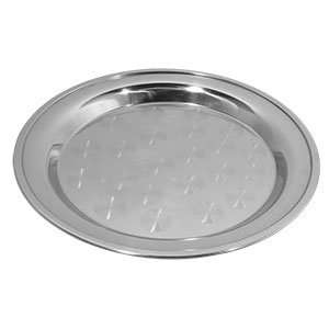 14 Stainless Steel Serving / Display Tray with Swirl Pattern   Wide 