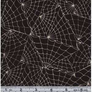  45 Wide Ghost In Pumpkin Patch Spiderweb Black Fabric By 