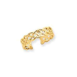  Celtic Knot Toe Ring in 14 Karat Gold: Jewelry
