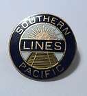 VINTAGE SOUTHERN PACIFIC LINES 10K GOLD RAILROAD HAT PI