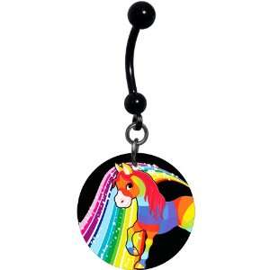  Circle Rainbow Unicorn Belly Ring Jewelry