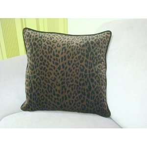  Leopard Print Velvet Pillow   Color Brown: Home & Kitchen