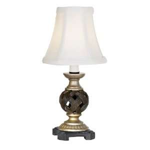  Woven Open Work Mini Accent Table Lamp