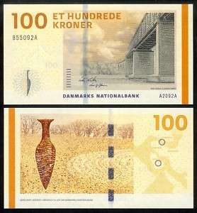 DENMARK 100 KRONER 2010 P66 UNCIRCULATED  