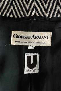 GIORGIO ARMANI Vintage Diamond Graphic High Neck Blazer Jacket Coat 4 