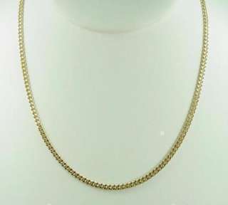 New 18K Gold Overlay Cuban Chain Link Necklace 3mm  