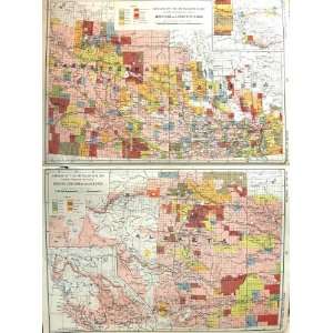 Map Canada 1915 Population Manitoba Saskatchewan