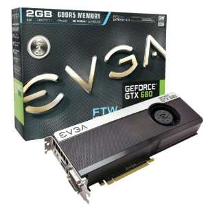  EVGA GeForce GTX 680 FTW 2048MB GDDR5, DVI, DVI D, HDMI 