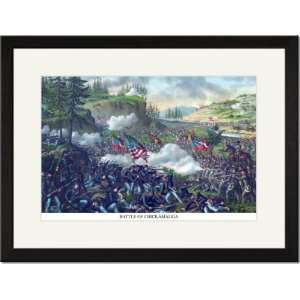   Framed/Matted Print 17x23, Battle of Chickamauga or Chickamauga Creek