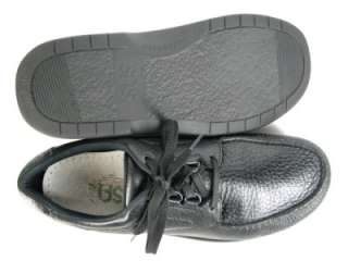 SAS DELUXE $175 Mens BOUT TIME Casual BLACK LEATHER SHOES Walking 