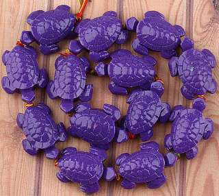 13 Synthetic Shell Sea Turtle Beads 30x23mm E0210  