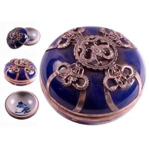  Chinese Silver Dragon Jewelry Box 