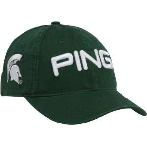   Spartans Green Washed Chino Twill Adjustable Hat
