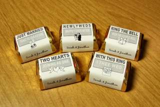 120 Personalized Wedding Nugget Candy Wrappers Labels  