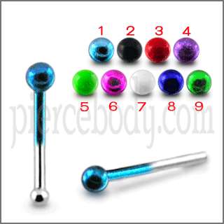 20pcs, Silver Hand Painted Ball Nose Studs  