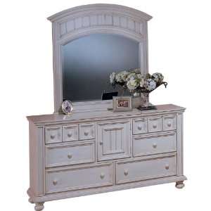  Solid Wood 6 Drawer Dresser with Mirror by Wilshire 