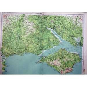  England Atlas Southampton Isle Wight Solent Channel Map 