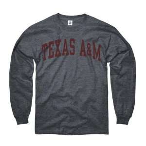  Texas A&M Aggies Dark Heather Arch Long Sleeve T Shirt 
