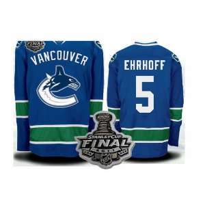  Stanley Cups Patch Vancouver Canucks #5 Christian Ehrhoff 
