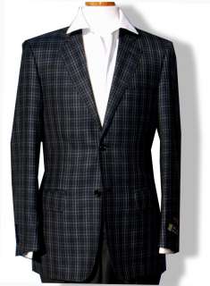 New! Daniele $995 Black Check Mens Silk Wool Sport Coat  