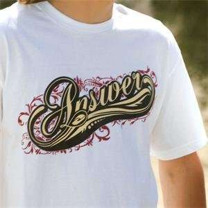  Answer Racing Scripps T Shirt   XX Large/White: Automotive