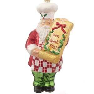   Personalized Cook Santa with Menu Christmas Ornament: Home & Kitchen