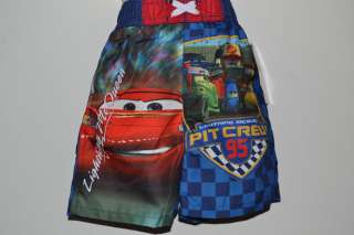 CARS 2 McQueen Swim Shorts Suit Trunks BLUE 3T 4T 5T  