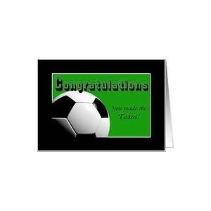  Green Congratulations Soccer Team Card Health & Personal 