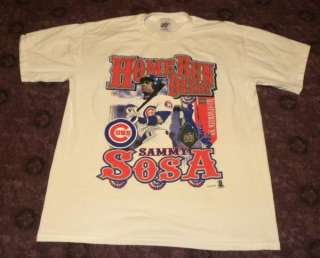 1999 CHICAGO CUBS SAMMY SOSA HOMERUN DERBY T SHIRT XL  