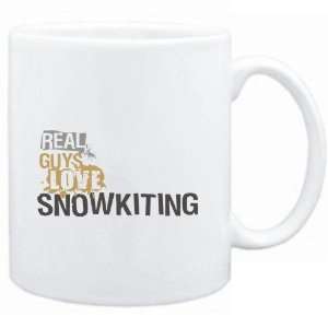    Mug White  Real guys love Snowkiting  Sports: Sports & Outdoors