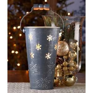  9 Snowflake Scented Bucket Candles, Christmas Decorations 