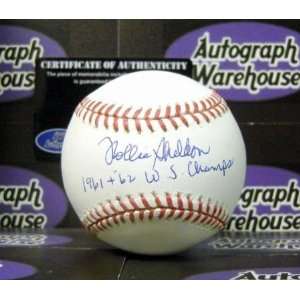  Rollie Sheldon Autographed/Hand Signed Baseball inscribed 